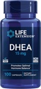 Estensione di vita DHEA 15 mg – Integratore di bilanciamento dell'ormone, Memoria, Massa muscolare e Supporto per la densità di ossa, Guida sessuale sana, Senza glutine, Non OGM, 100 capsule