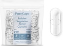 PureCaps USA - Empty Vegetariano Vegan Pullulan Pillole Capsule Dimensioni 000 | 1.000 Pillole Unite| Clear| Certificato Non OGM | SLS, Gluten, Preservative Free