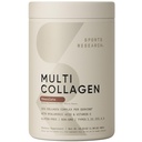 Ricerca sportiva Multi Collagen Protein Powder (Tipo I, II, III, V, X) con Acido Ialuronico + Vitamina C | 5 tipi di collagene a base alimentare, 30 Serve (Chocolate)