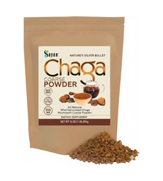 Sayan Siberian Pure Raw Coarse Chaga Powder 1lb / 454g – Premium Wild Forest Harvested Super Antioxidant Tea – Supporta il sistema immunitario e la salute digestiva – Focus, Energy, Clarity, Wellness - Non OGM
