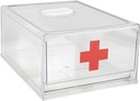 Armadio di Medicina Box di stoccaggio della medicina vuoto per il cassetto di plastica del gabinetto Primo soccorso Clear organizzatore della bottiglia della medicina impilabile per il pronto soccorso, forniture mediche e stoccaggio di farmaci