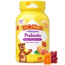 L’il Critters Probiotico Daily Gummy Supplemento per bambini, per il supporto sanitario digestivo, Uva, Ciliegia e Arancia Sapori, 60 Gummies