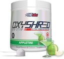 EHP Labs OxyShred Non Stimulant Pre Workout Polvere - Stim Free Pre Workout, Caffeina Free Preworkout per Uomini & Donne con L Glutamina & Acetyl L Carnitina - Mela, 60 Servings