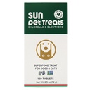 Sun Chlorella Sun Pet Trattamenti Green Superfood Cat & Dog Supplement - Chlorophyll Eleuthero & Lecithin, Minerali, Antiossidanti & Vitamine per Cani & Gatti - Difesa immunitaria, Skin & Gut Health - 120 Bites