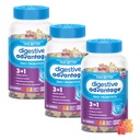 Vantaggio digestivo 3-in-1 Natural Fruit Flavors Probiotic Gummies per donne & uomini Occasional Bloating, Minor Abdominal Discomfort & Gut Health, 60 Conte Gummies (3 Pack)