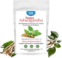 One Planet Nutrition Nano Ashwagandha Leaf & Root Powder 8 oz (227 Serve), 10:1 Estratto, Supporta Clarity Mentale, Non OGM, Vegan, Senza Gluten