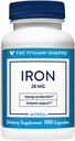 La vitamina Shoppe Iron 28G, forme ben assorbite di ferro, supporta la salute immunitaria e la produzione di energia, minerale essenziale, una volta al giorno (100 capsule)
