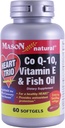 Mason Natural Co Q-10, Vitamina E e Fish Oil, 60 Softgels (Pack of 2)