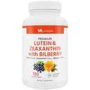 ML Naturals Premium Lutein & Zeaxanthin con Bilberry 120 capsule vegetali. Lutein 40 mg, Zeaxanthin 5 mg, e Bilberry 100 mg. Qualità Premium. Occhi e visione sani, NSF-Certified & cGMP-Compliant