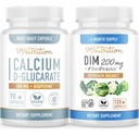 SMNutrition 200mg DIM Supplemento con Calcium D-Glucarate | Bundle bilanciamento dell'ormone con DIM Diindolylmethane Capsule (120 Serve) e Vegan Gluten Free Non-GMO CDG Supplement (90 Serve)