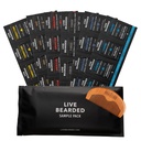 Cuscinetto vivo olio e burro Grooming Kit Sample Pack con Comb, Bonus Gift - All-Natural Ingredienti Shea, Argan, Jojoba - Supporto per la crescita - Made in Italy
