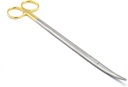 Forbici Metzenbaum con inserti in carburo di tungsteno e anelli in oro Acciaio inossidabile 12" in curva