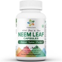 Capsule Aura Neem Organici. 100% puro e potente. Raw Green Whole Superfood. Realizzato con Whole Spectrum Neem Leaves. Agente di disintossicazione del miracolo, pelle e immunità raggiante.