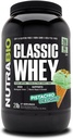 NutraBio Classic Whey Protein Powder- 25G Protein Per Scoop - Profilo Aminoacido a spettro completo - Nessun Filler, Colori artificiali, Preservativi - (Pistachio Delight, 2 Pounds)