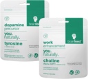 Integratori cerebrali per memoria e messa a fuoco | 2-Month-Supply | 800mg L tirosina Dopamina Integratori + 500mg Alpha GPC Choline | Integratori di concentrazione