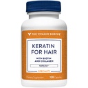 La vitamina Shoppe Keratin per capelli con biotina e collagene, Supporta capelli forti, sani, Luster capelli (120 capsule)
