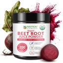 Polvere di succo di barbabietola Organico - Pressato a freddo - 20:1 Concentrato - Polvere di radice di barbabietola concentrata - Ossido nitrico - Supporto di Circolazione - 57 Serve di barbabietola Supplemento - 7oz