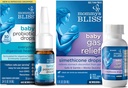 Bliss Baby Probiotic Drops ogni giorno per la salute digestiva e di immunità, 30 Serve (pacchetto di 1) con Fast-Acting Baby Gas Relief Drops 100 Servings (pacchetto di 1)