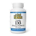 Fattori naturali Vitamina D3 - Supplemento giornaliero per Bone & Support - Integratore di vitamina D Funzione sana del sistema immunitario - Supporta giunti forti & Knees - 120 Softgels (120 Serve)