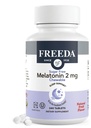FREEDA Melatonin 2mg Masticabili senza zucchero – Soccorso naturale per il sonno per adulti e bambini – Vegan, Kosher, Gluten-Free, Non OGM, Easy Bedtime Support – 240 compresse