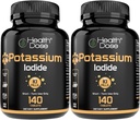 Salute Dose Potassium + Iodide (KI) Compresse – 130mg 140 compresse – per il supporto tiroideo, Metabolismo cellulare & Equilibrio elettrolita – Non OGM, Senza glutine, GMP Certificato, Confezione da 2