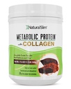 Polvere di proteina metabolica con collagene, Agitazione della polvere di proteine del siero di siero, Collage idrolizzato con L-Glutamina per il supporto metabolico, digestione, pelle, articolazioni e muscolo, sostituzione a basso contenuto di carboidrati, 17.06 oz