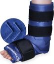 XXL Ankle Foot Ice Pack Wrap per lesioni ai piedi, Full Coverage Ankle Ice Wrap, Gel Ice Pack riutilizzabili per fasciite plantare, Achille Tendonitis, Stregati e anguille, Injury Fibulare, Blu