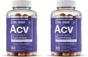 Elementi essenziali Zero-Sugar ACV Aceto di Mela Gummies da “La Madre” - Naturally-Sourced, Vegan ACV Gummies con Cromo 60 Conte (2-Pack)