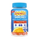 Emergen-C Immune+ Triple Action Support Gummies, BetaVia (R), 1000mg Vitamina C, B Vitamine, Vitamine D e Antiossidanti, Super Orange - 45 Conta