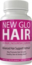 Nuovo Glo Hair Skin and Nails Supplement - Advanced Unique Hair Growth Vitamins and Minerals with Biotin - Gluten Free 60 Capsules - Hair Lash Skin and Nails Extra Strength Formula Growth Booster
