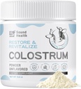 Colostrum Supplement Powder for Humans - Organic Bovine Colostrum Supplement for Gut Health, Hair Growth, Immune Support - Unflavored (73 Serve)