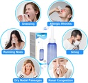 300 ML Nasal Rinse Neti Pot Sinus Rinse Bottiglia di lavaggio nasale Gentle Detergente del naso Confortevole per adulti e bambini pressione efficace Irrigatio con 20 Nasal Wash Salt Packets BPA Free