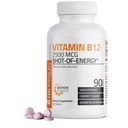 Vitamina B12 2500mcg Shot Of Energy Fast Dissolve Chewable Tablets - Quick Release Cherry Flavored Sublingual B12 Vitamin - Supporta il sistema nervoso, Salute Funzione di cervello Produzione di energia – 90 Conte