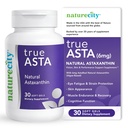 NatureCity TrueAsta 6mg Astaxanthin Supplemento con AstaReal | Supporta occhio, pelle, articolazioni, muscoli, cervello e flusso sanguigno | Integratore antiossidante basato sulle alghe | Non OGM, Gluten Free | 30 Gel Morbidi