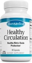 EuroMedica Circulation sana - Integratore alimentare per il supporto della circolazione sana - Sano flusso sanguigno e aiuto alla funzione cardiaca - Capsule non OGM & Vegan - 30 Capsule (30 Serve)