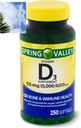 Vitamina D3 Softgels, 125 mcg per Softgel, 5000 IU, 250 Conte