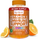 Vitamina C Gummies per adulti e bambini di Feel Great Vitamin Co. | 90 Gummies arancio aromatizzati | Supporto per l'immunità, Pectin di frutta piantato