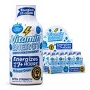 Vitamina Energy Immune+ Extra Strength Energy Shot Blue Raspberry 12 Pack, 260mg Natural Caffeine, B-Vitamins, Citicoline, Green Tea, Immunity & Focus Support, Zero Sugar, Gluten-Free 1.93 fl oz