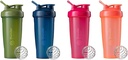 BlenderBottle 2-Pack 28-Ounce Classic Shaker Bottiglie per Protein Shakes e Pre Workout, Moss/Moss e Navy/Navy e All Pink and Coral