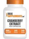BulkSupplements.com Estratto di mirtillo capsule - integratori di mirtillo per gli uomini e le donne, supplemento di erbe - Vegan & Gluten Free, 1 capsula per porzione (500mg), 240 Conte (pacchetto di 1)