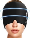 EXQUISLIFE Migraine Ice Head Wrap, Headache Relief Hat for Migraine Cap, Terapia Calda e Fredda, Headache Eyes Mask for Sinus, Puffy Eyes, Tension and Stress Relief (nero)