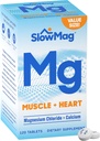 Convergence SlowMag® Mg Muscle + Heart Magnesium Chloride Supplement Tablets con Calcium 120 CtMagnesium Supporta l'apprendimento e la performance della memoria negli adulti anziani*
