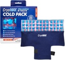CryoMAX Riutilizzabile Cold Pack - 8-Hour Long-Lasting Cold Therapy Ice Pack, Regolabile Wearable Compress Straps, Best for Pain Relief, lesioni, Hip Surgery Swelling, and Migraines - T-Shape (1 Conte)