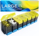 Extra Large Pill Organizer 2 volte al giorno – XL Pill Box 7 giorno con grandi scomparti AM/PM – si adatta a grandi vitamine, integratori & Gummies, per uso di 7 o 14 giorni, colorato, Senior-Friendly, senza Spills