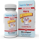 Vitamina C Clean Melts - Integratore di Supporto Immune per Bambini - Meno Zucchero - Non OGM, Gluten-Free & Preservative-Free - 90 Compresse MicroLingual Instant-Dissolve