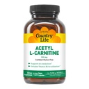 Country Life Acetyl L-Carnitina, 500 mg, con B-6 - 120 capsule vegane