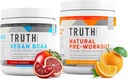 Verità Nutrition Natural Athlete Workout Stack - Preallenamento naturale (Orange Tangerine) + Vegan BCAA (Blood Orange)
