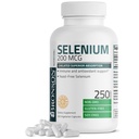 Bronson Selenium 200 mcg – Complesso di amminoacidi disilati senza lievito - Minerale di vassoio essenziale con assorbimento superiore, 250 capsule vegetariane