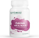 Zinco di Magnesio di Calcio AMBROSIALE con Vitamina D3 Confezione da 1-60 capsule