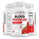 Supporto per la pressione sanguigna e supplemento cardiovascolare per la salute del cuore W/Hawthorn, Hibiscus. Supporto ossido nitrico per il supporto normale della pressione sanguigna W/Vitamin B12 e acido folico. 90 CT